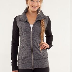 Lululemon Daily Yoga Jacket Coco Pique Black/Black Size 6